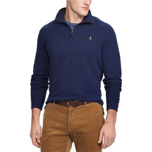 Blue Estate Rib Half Zip Pullover Sweater 3XLT